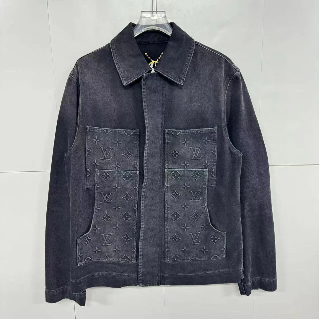 全新未使用  LV SS24压花浮雕牛仔外套 52码 D13209