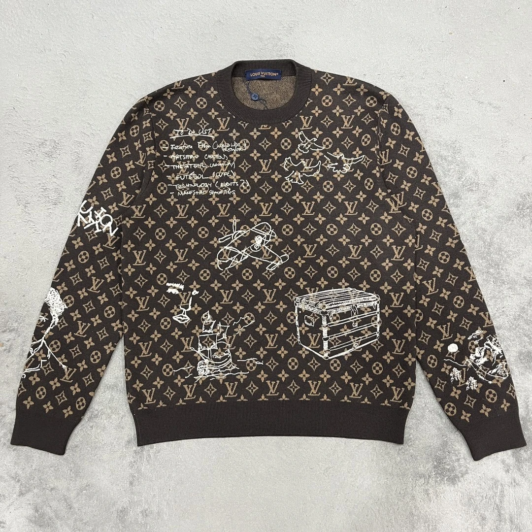 全新未使用  Louis VuittonLV SS23满印卫衣 M/D10138