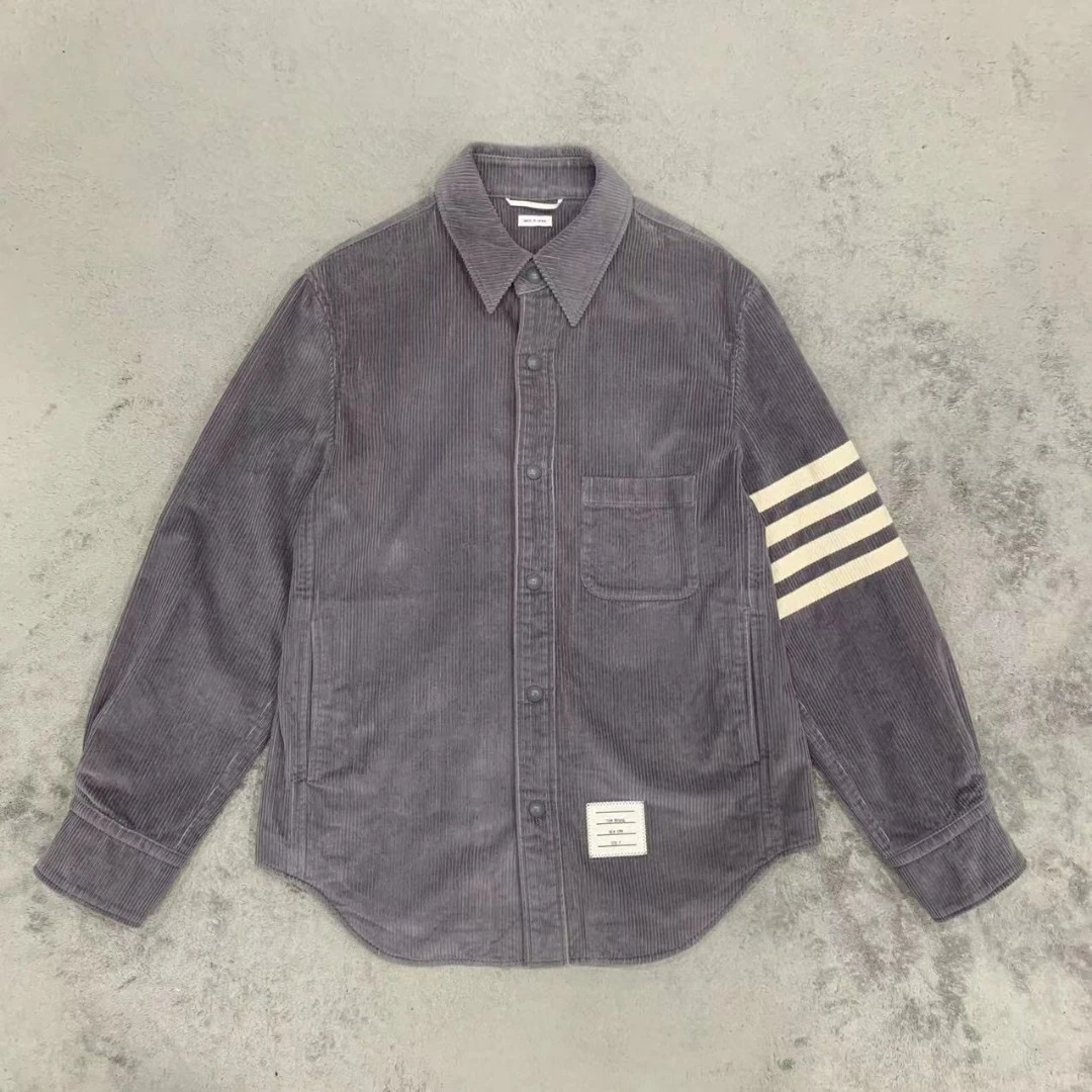 全新未使用  Thom Browne tb 汤姆布朗 灯芯长袖衬衫 0码