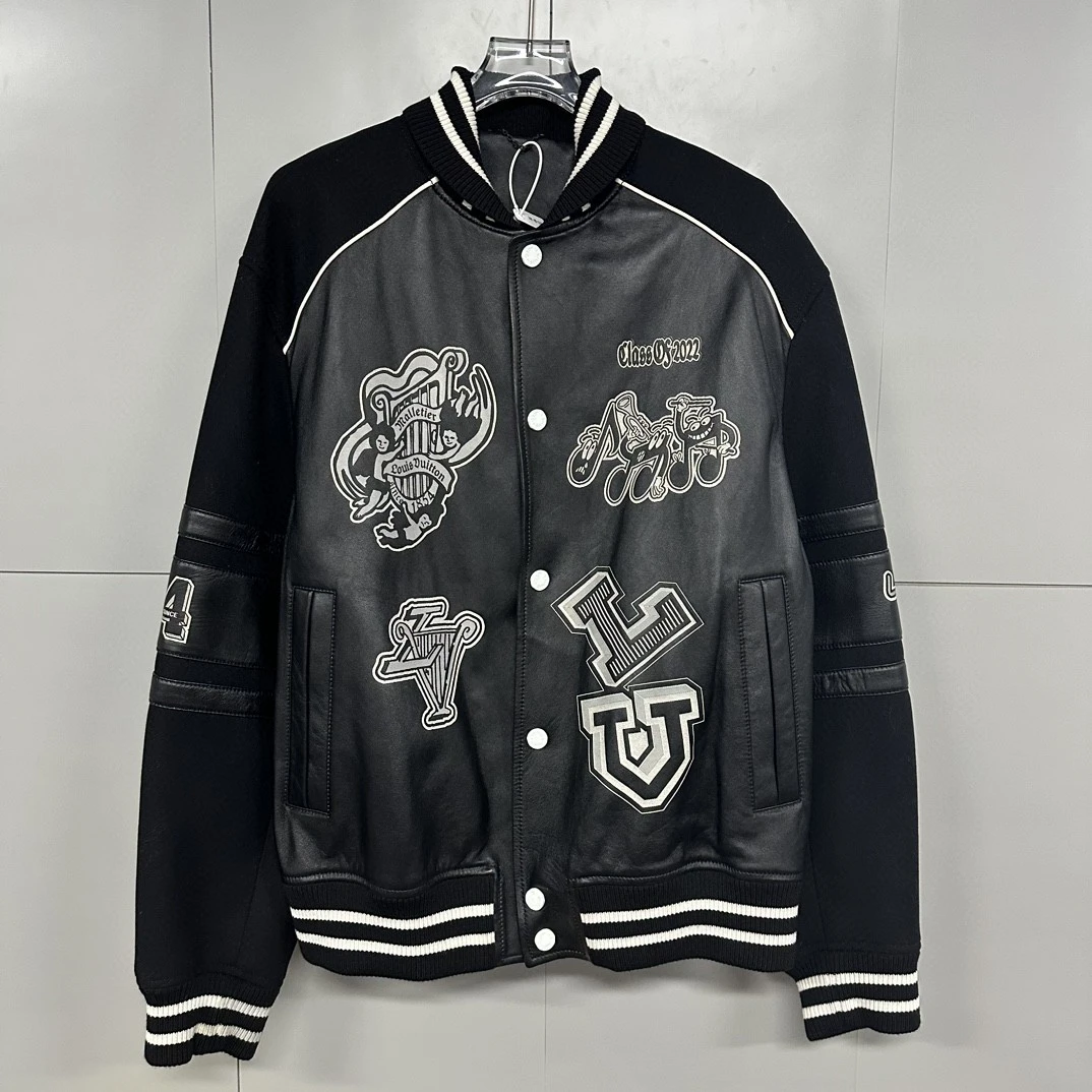 全新/LV 多微标印花棒球夹克外套 56码 D13206
