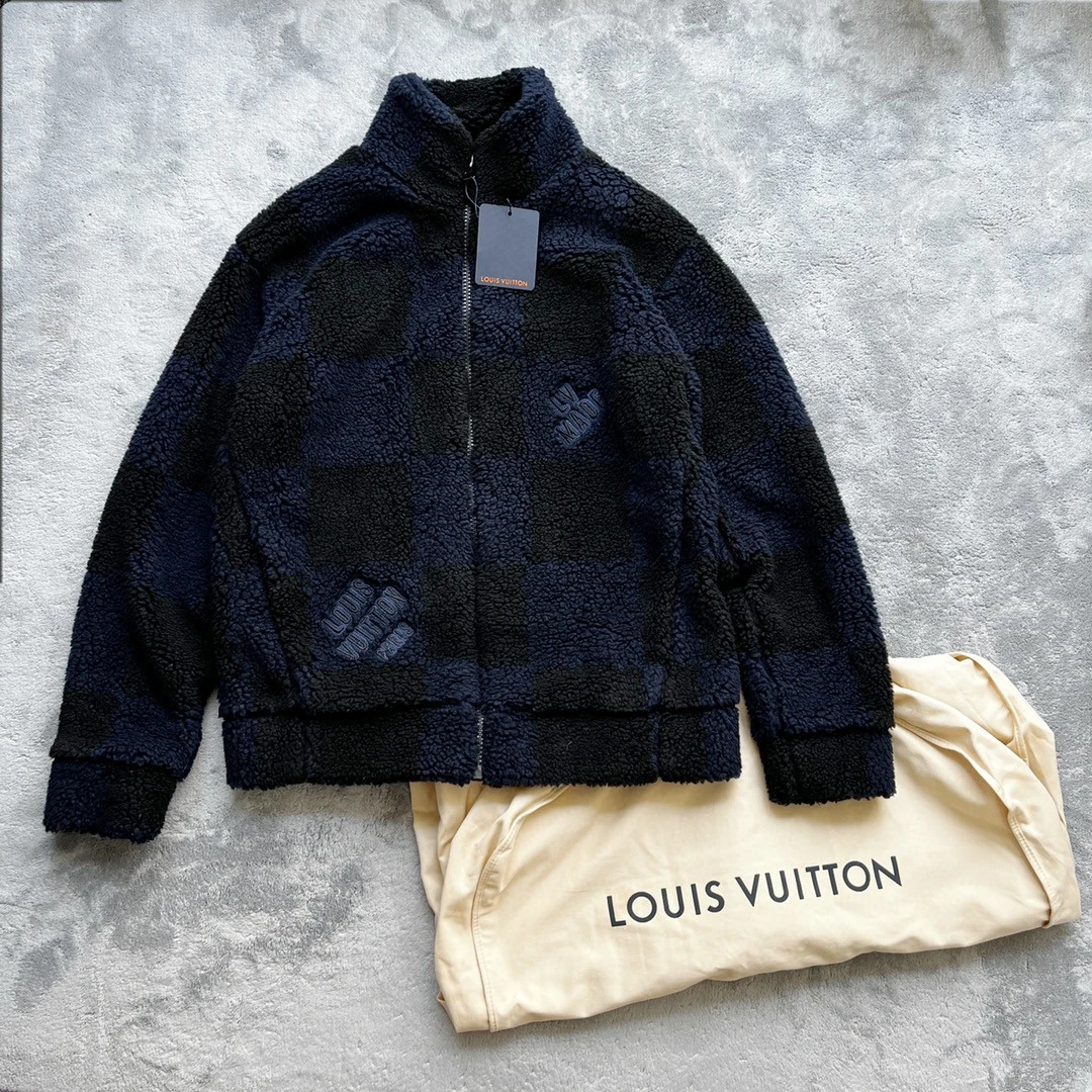全新/lv 棋盘格泰迪外套 L码 D11784