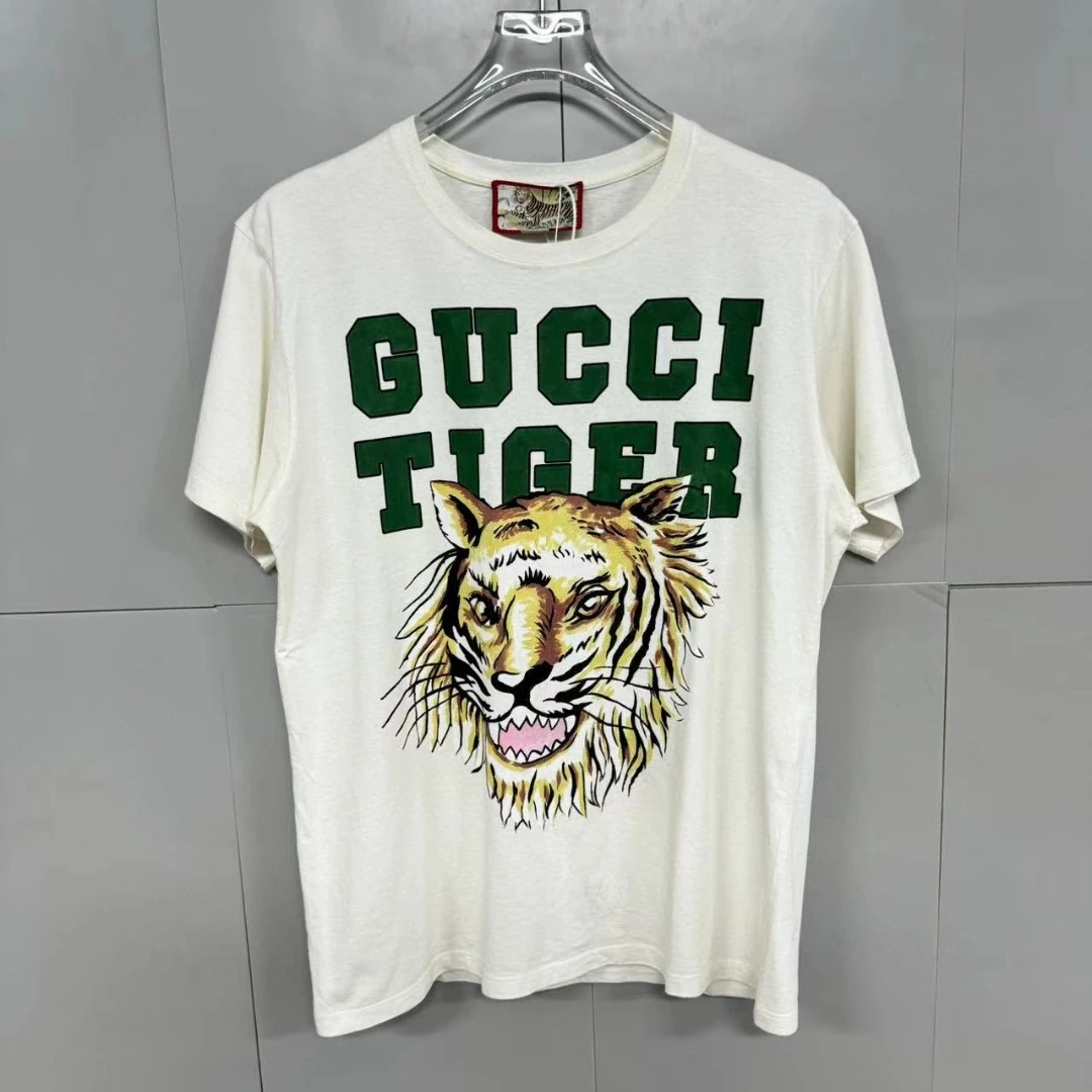 99新  GUCCI 老虎印花字母短袖 XS码 D14516