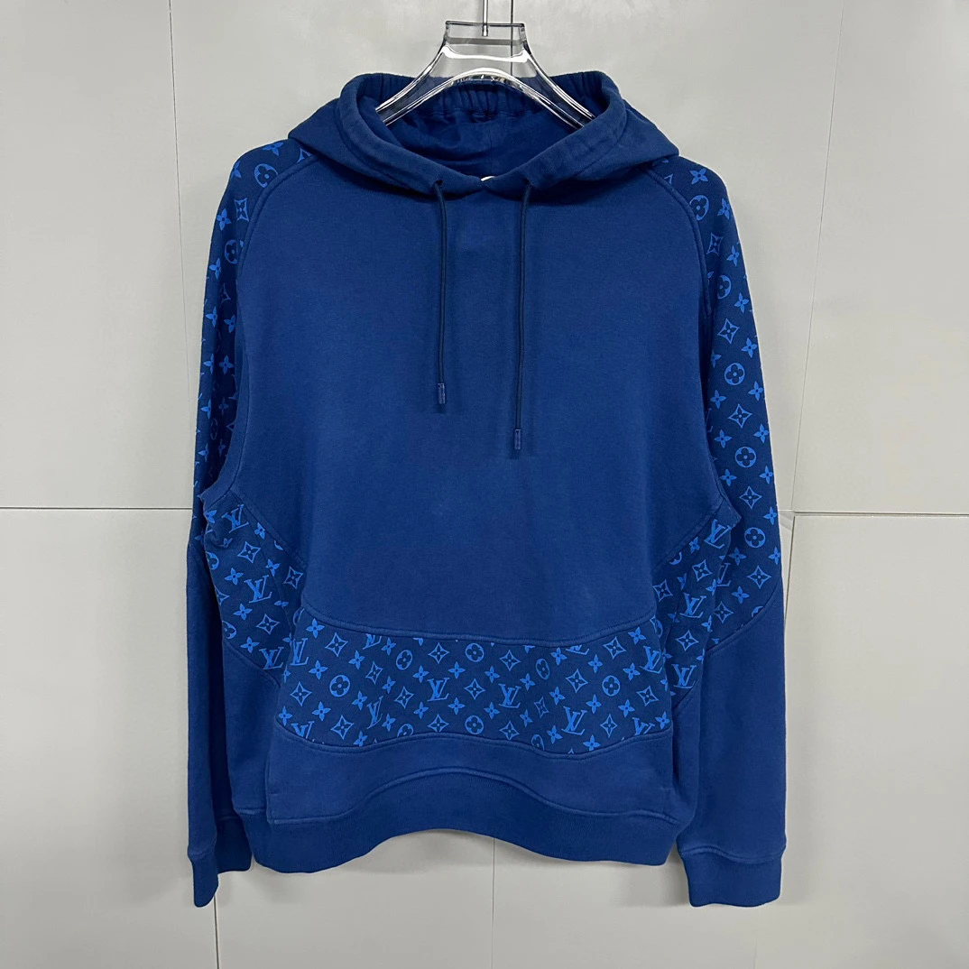 99新 LouisVuitton/路易威登 圆周剪裁连帽卫衣 L码 D13868