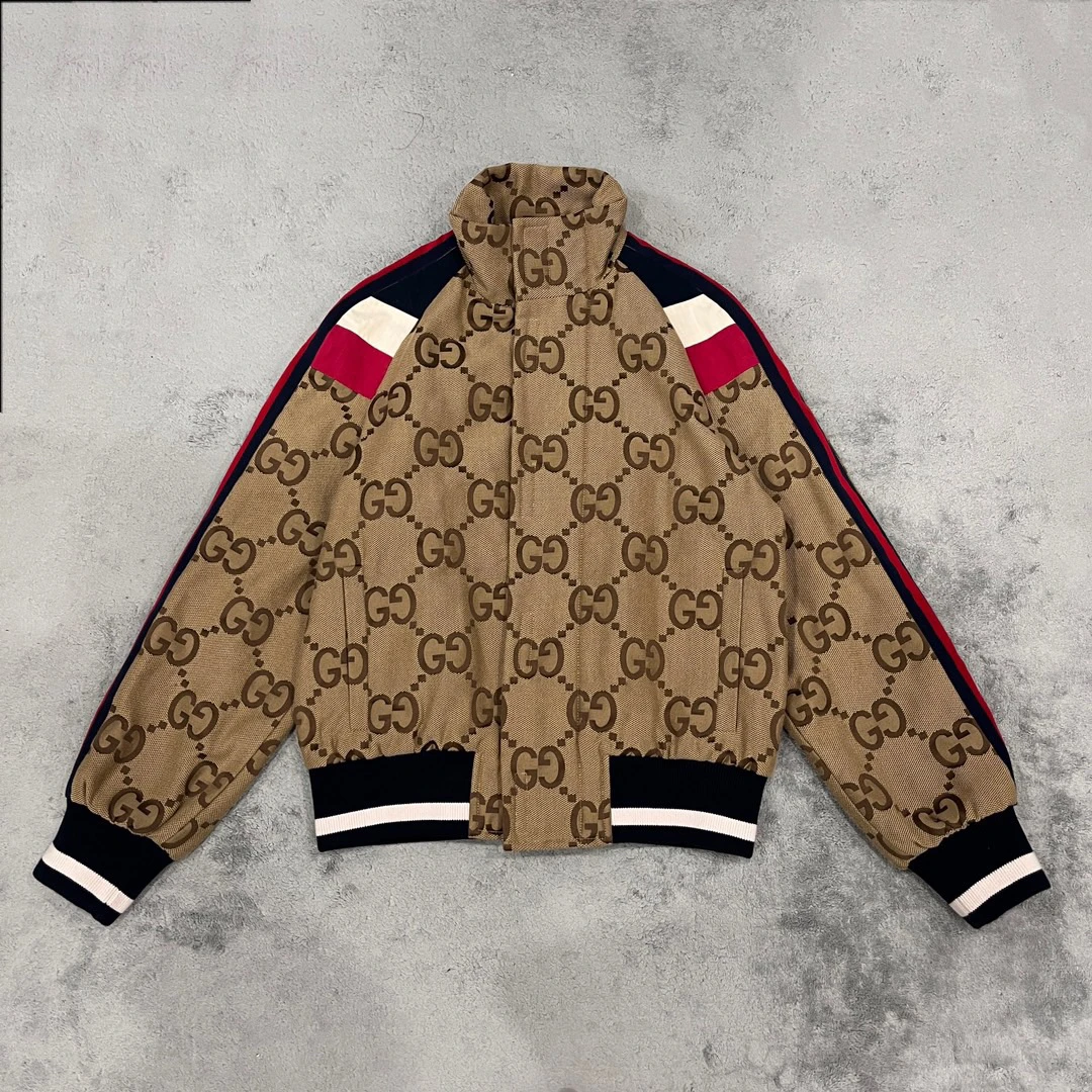 全新未使用  Gucci 古驰 tiger系列满印夹克外套 46码