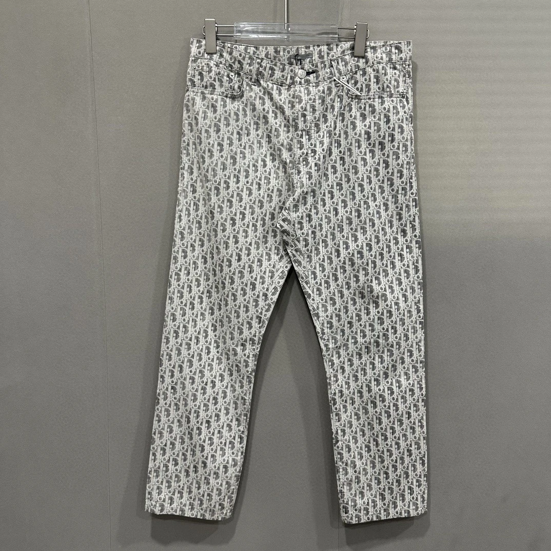 全新未使用  Dior 迪奥老花满印长裤 33码 D11376