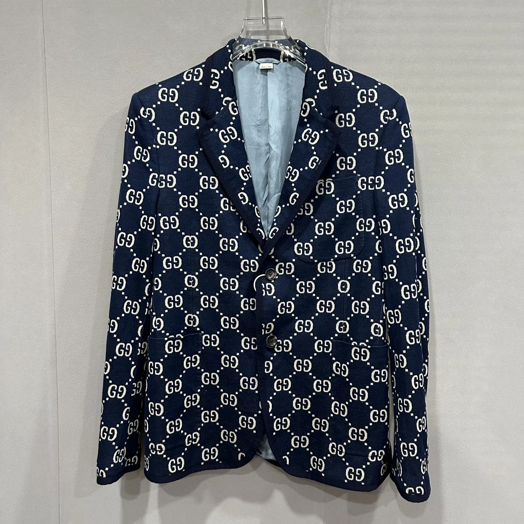 未使用 GUCCI/古驰  古驰老花满印西服 48码 X20360