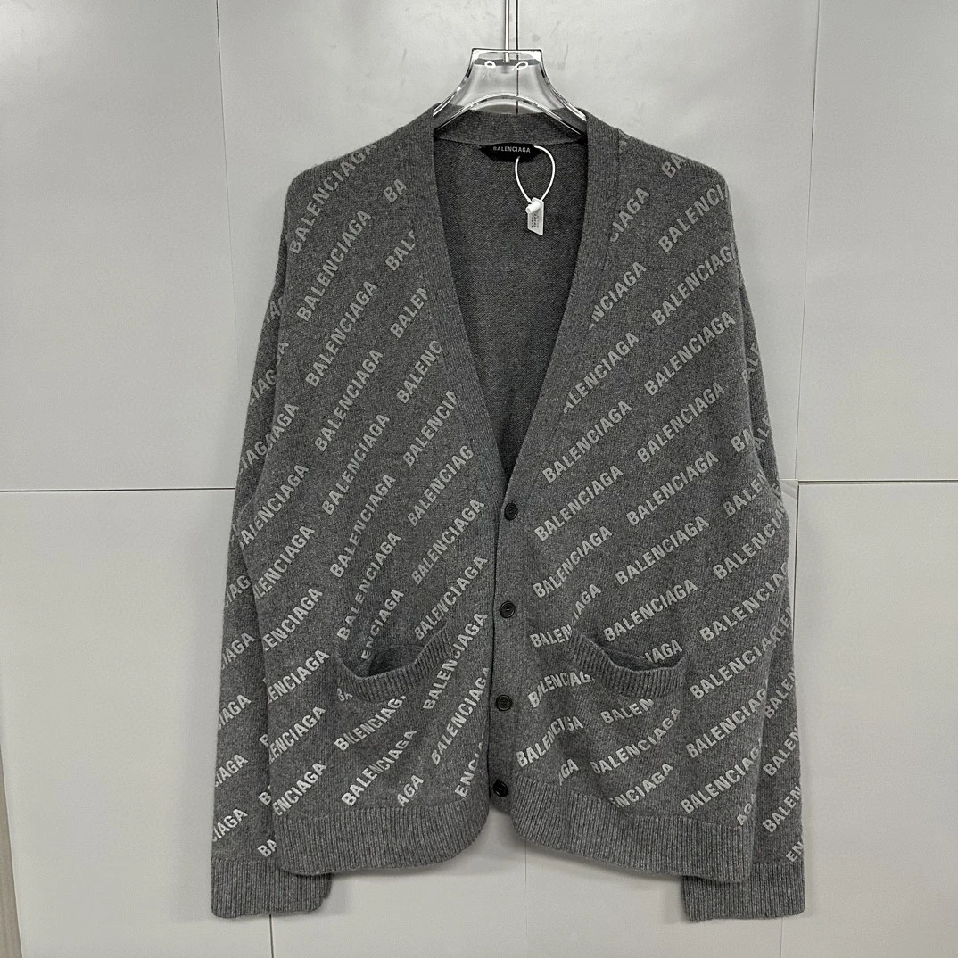 全新/Balenciaga 巴黎世家弹幕满印logo开衫 2码 X21000