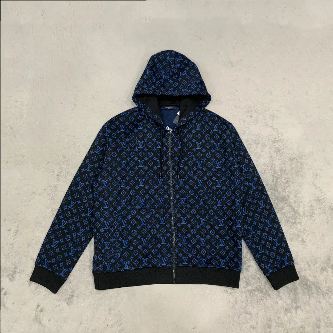 全新未使用  Louis Vuitton LV 经典Logo印花满印外套 L码 D12156