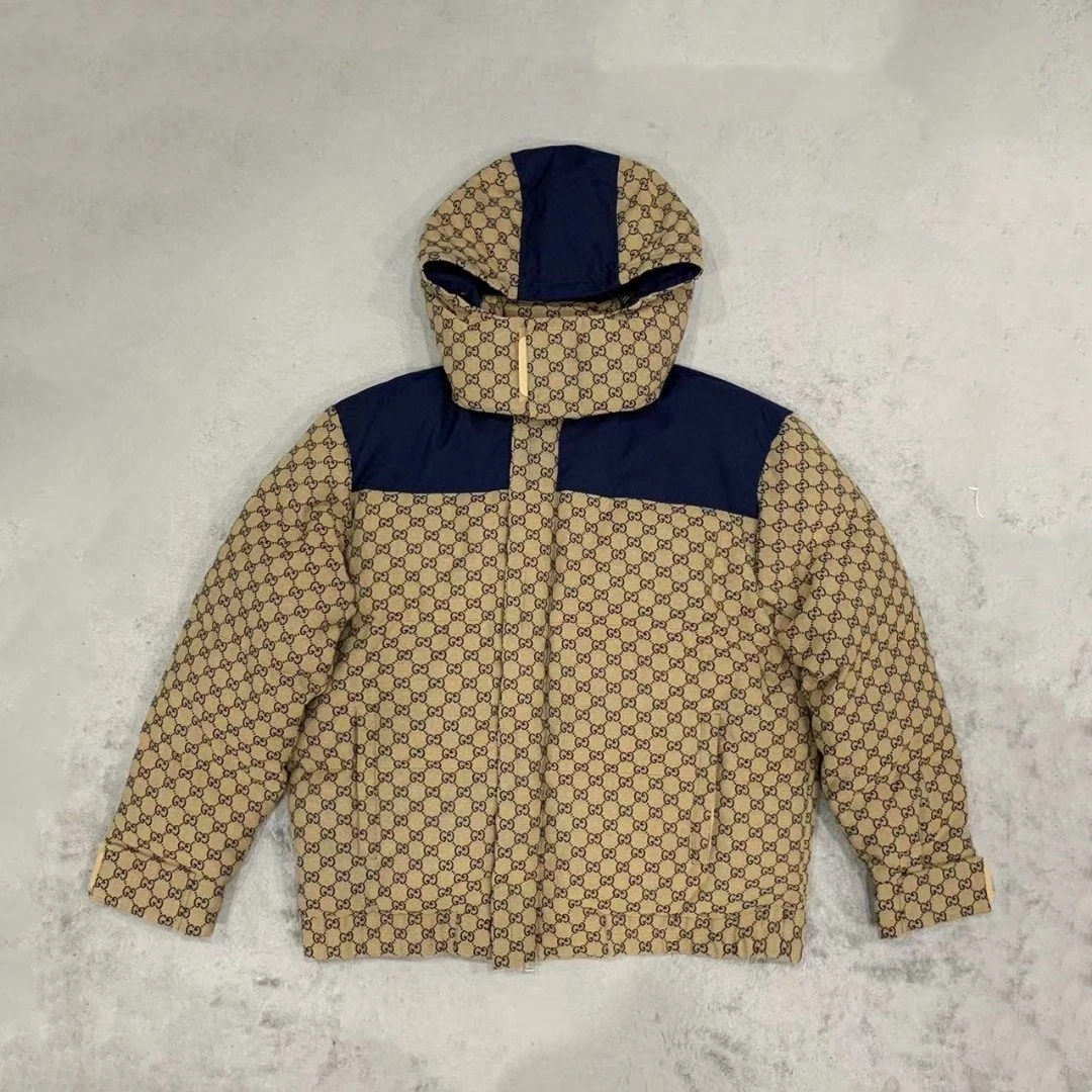 全新/Gucci 古驰 logo满印羽绒服 46码 D14382