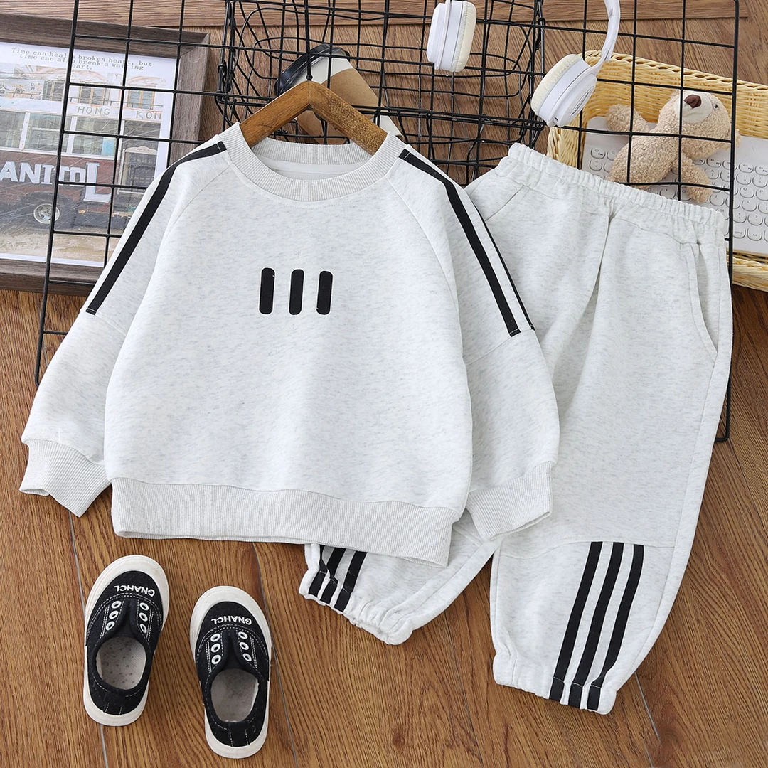 中小童男女童秋冬韩版卫衣套装宽松两件套儿童服装运动洋气百搭
