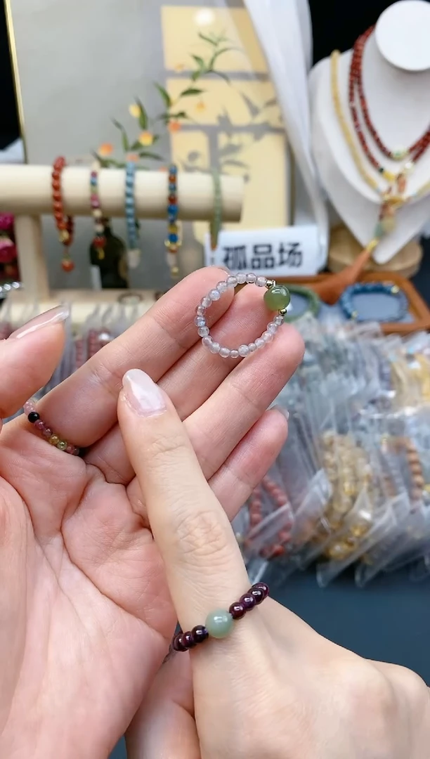 【闪购商品】拉长石戒指未镶嵌@@