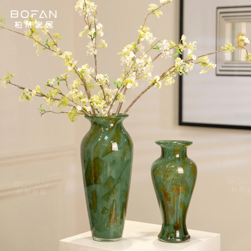 bofan/柏梵中古艺术设计简约瓷点混彩花瓶家居样板房软装插花摆件