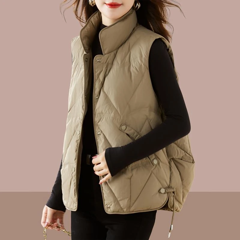 外套棉服马甲女款2025新款冬季宽松休闲保暖加厚立领马夹外穿背心