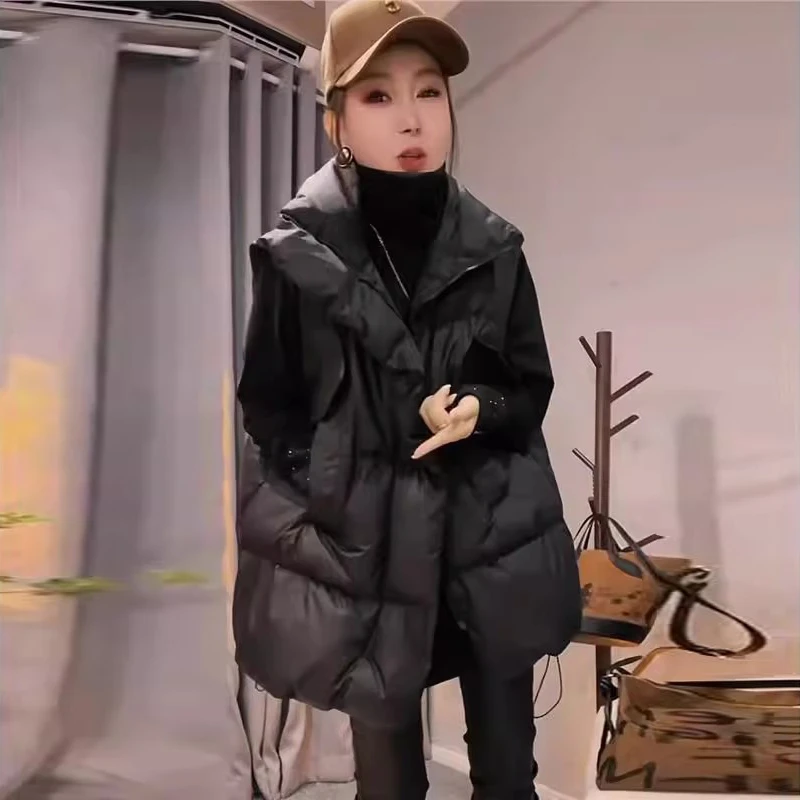 2025秋冬季新款女士欧货棉服马甲韩版外穿百搭宽松背心马夹外套