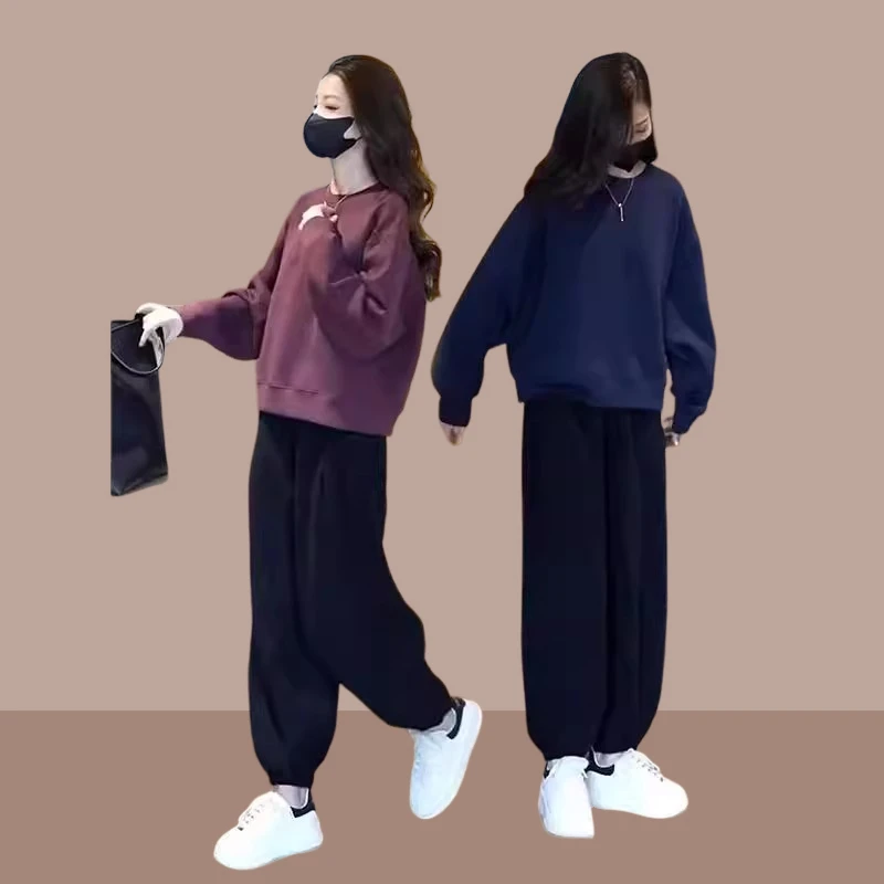 春秋装搭配一整套时尚小个子穿搭新款卫衣女2025今年流行爆款套装