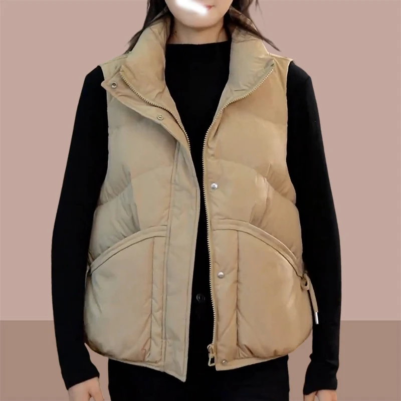高端洋气棉服马甲女款2025新款冬季宽松休闲百搭保暖马夹背心潮