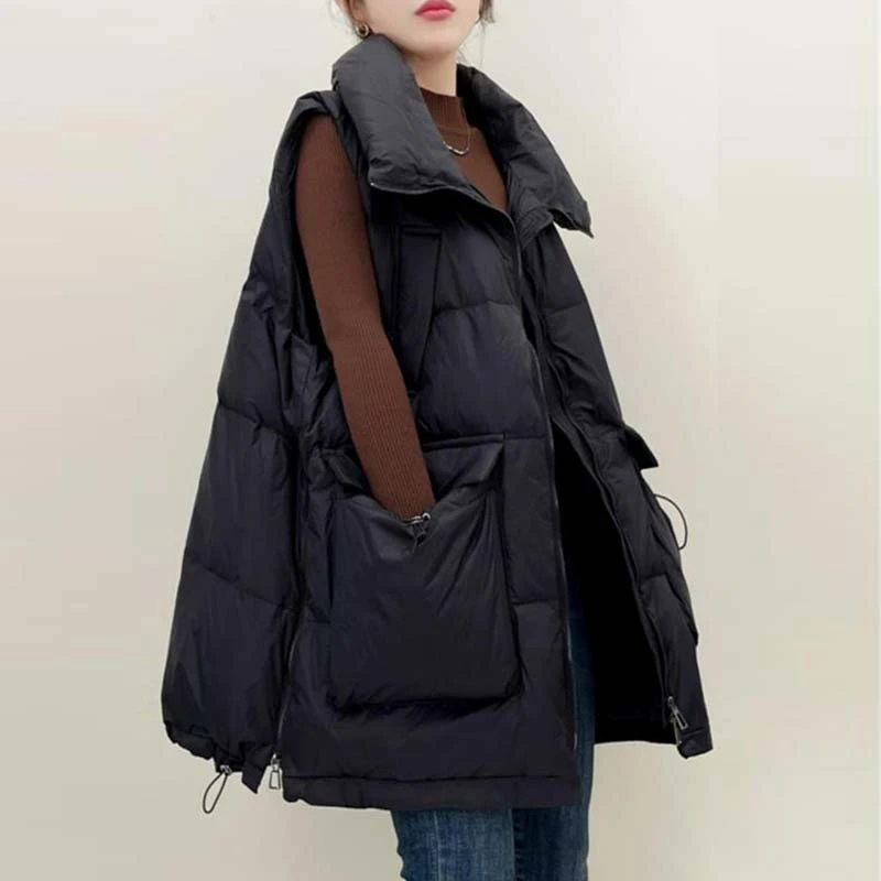 秋冬季立领无袖棉服马甲女款2025年新款时尚百搭坎肩马夹背心外套