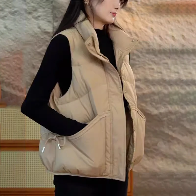 马甲女款2025新款秋冬爆款妈妈坎肩短外套减龄休闲百搭棉服马夹