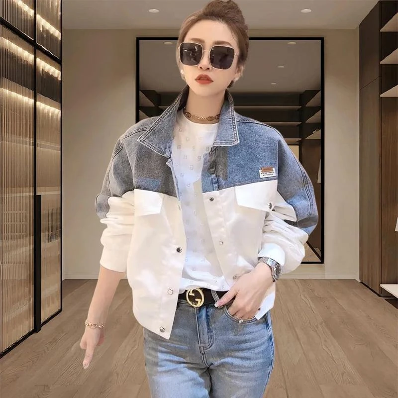 美式休闲牛仔短外套女春秋爆款小个子穿搭显高气质宽松夹克上衣服