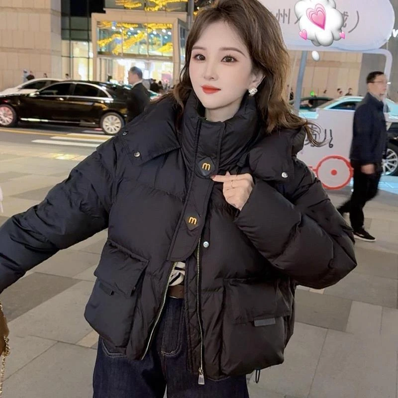 2024冬季新款女士宽松洋气减龄爆款休闲棉服时尚气质短款棉衣外套