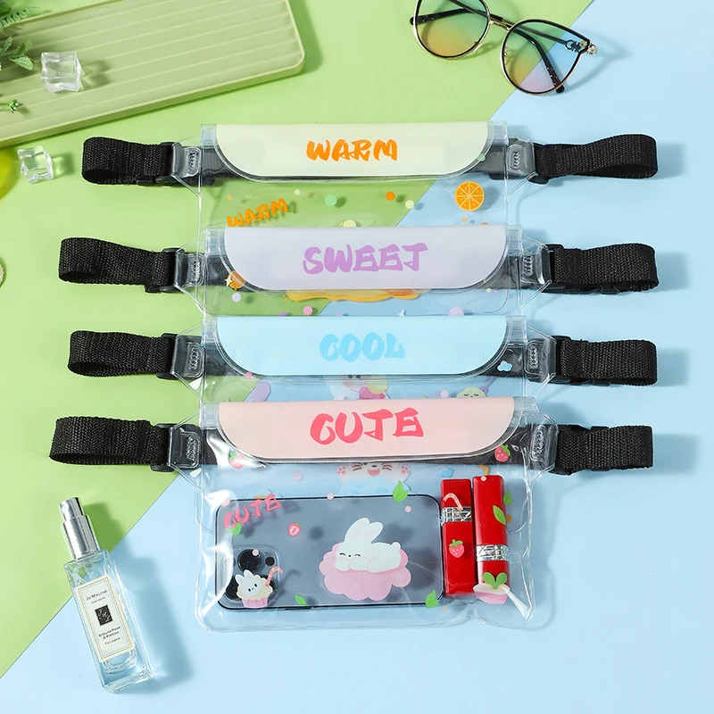 卡通手机防水腰包 PVC透明三层密封防水包漂流游泳收纳包挎肩包