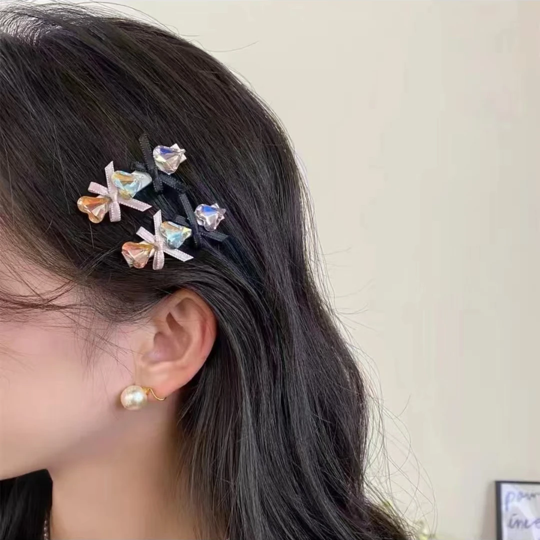 轻奢精致高级爱心发夹刘海侧边夹闪钻少女发夹精致侧边碎发夹535