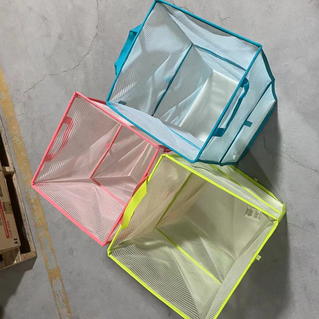 【什么都有】L&L  2条纹网布收纳盒 LLB532