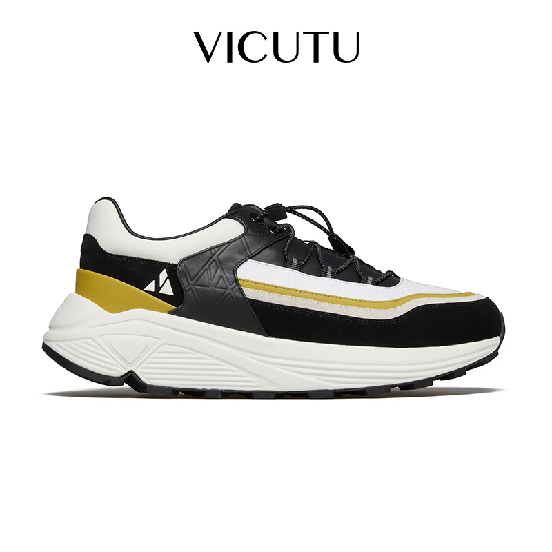 威可多秋季男士舒适牛皮革商务通勤时尚休闲百搭休闲鞋潮流运动