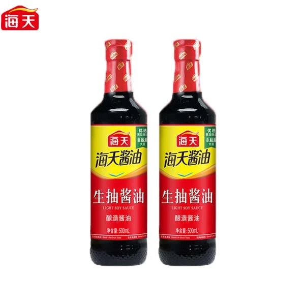 海天生抽酱油500ML*2（PET瓶新包装）非转基因黄豆酿造T