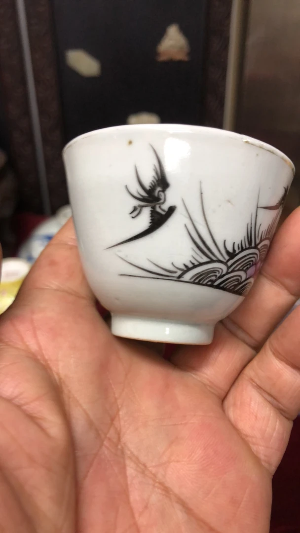 青花杯子陶瓷手绘