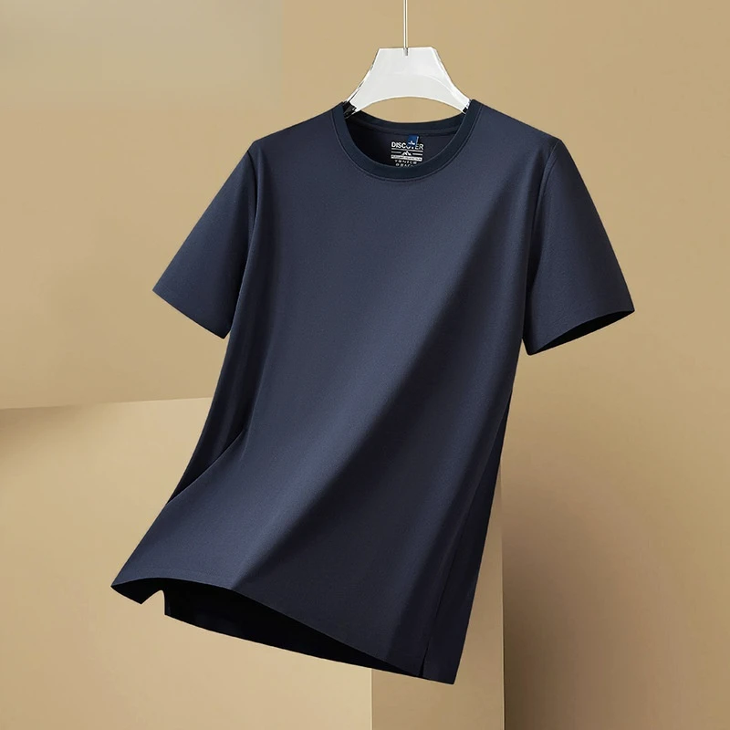 Louis Fordea/路易弗狄男士短袖T恤大码圆领宽松休闲运动轻奢男装