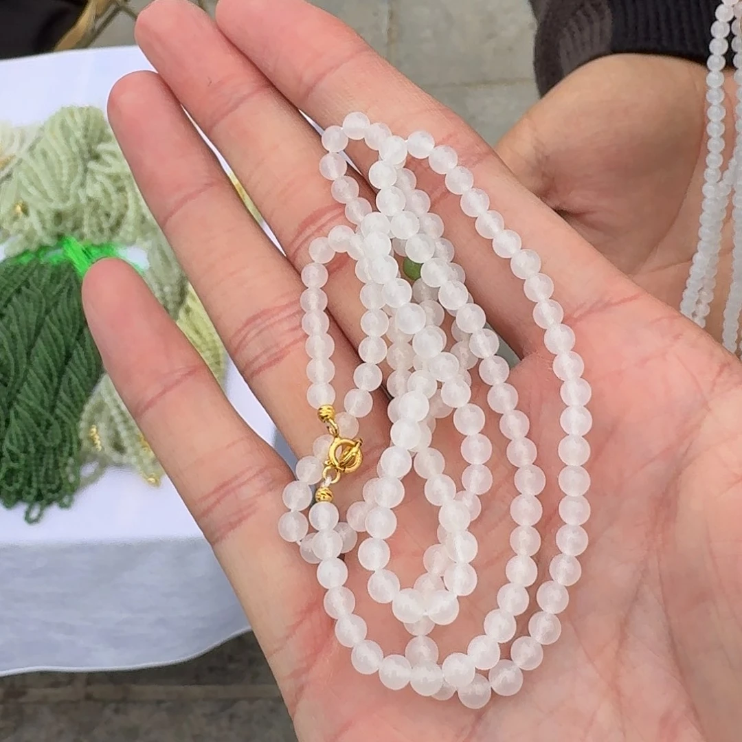 和田玉项链银S925镶嵌107赵