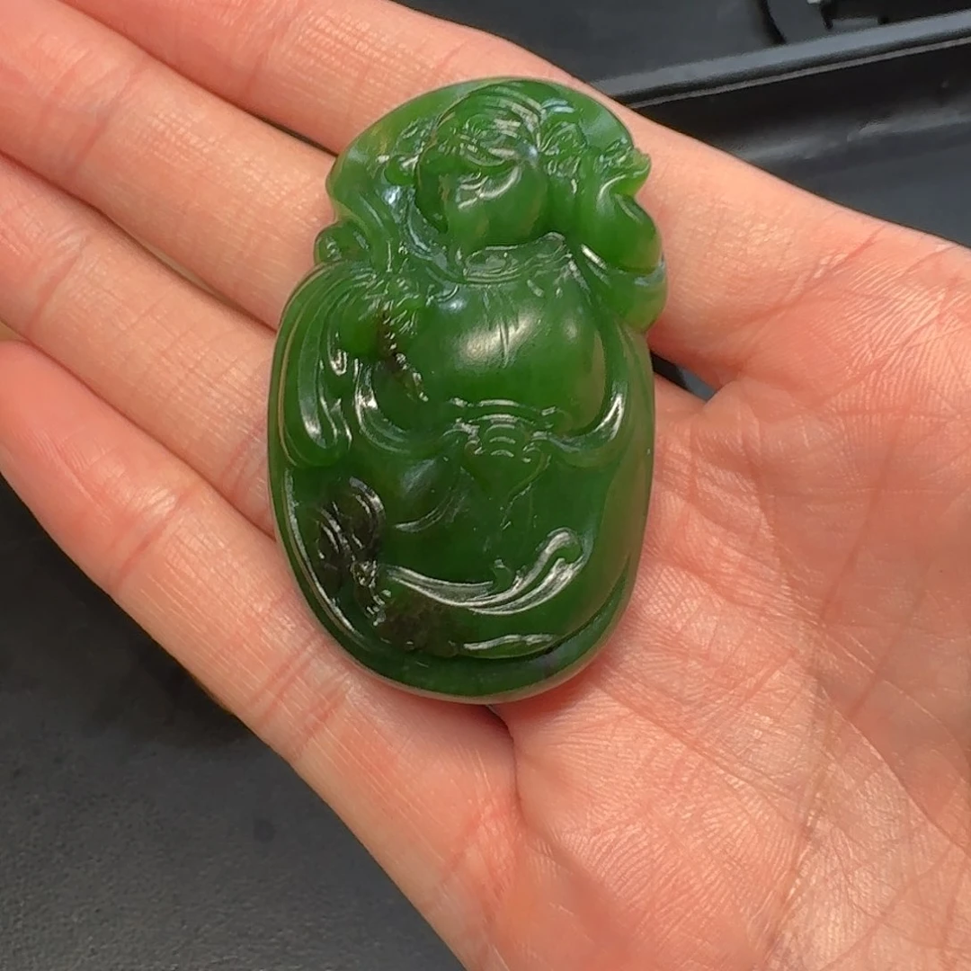 和田玉吊坠未镶嵌1102大眼哥