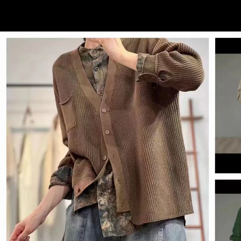 2024女款春夏气质时尚针织长袖开衫