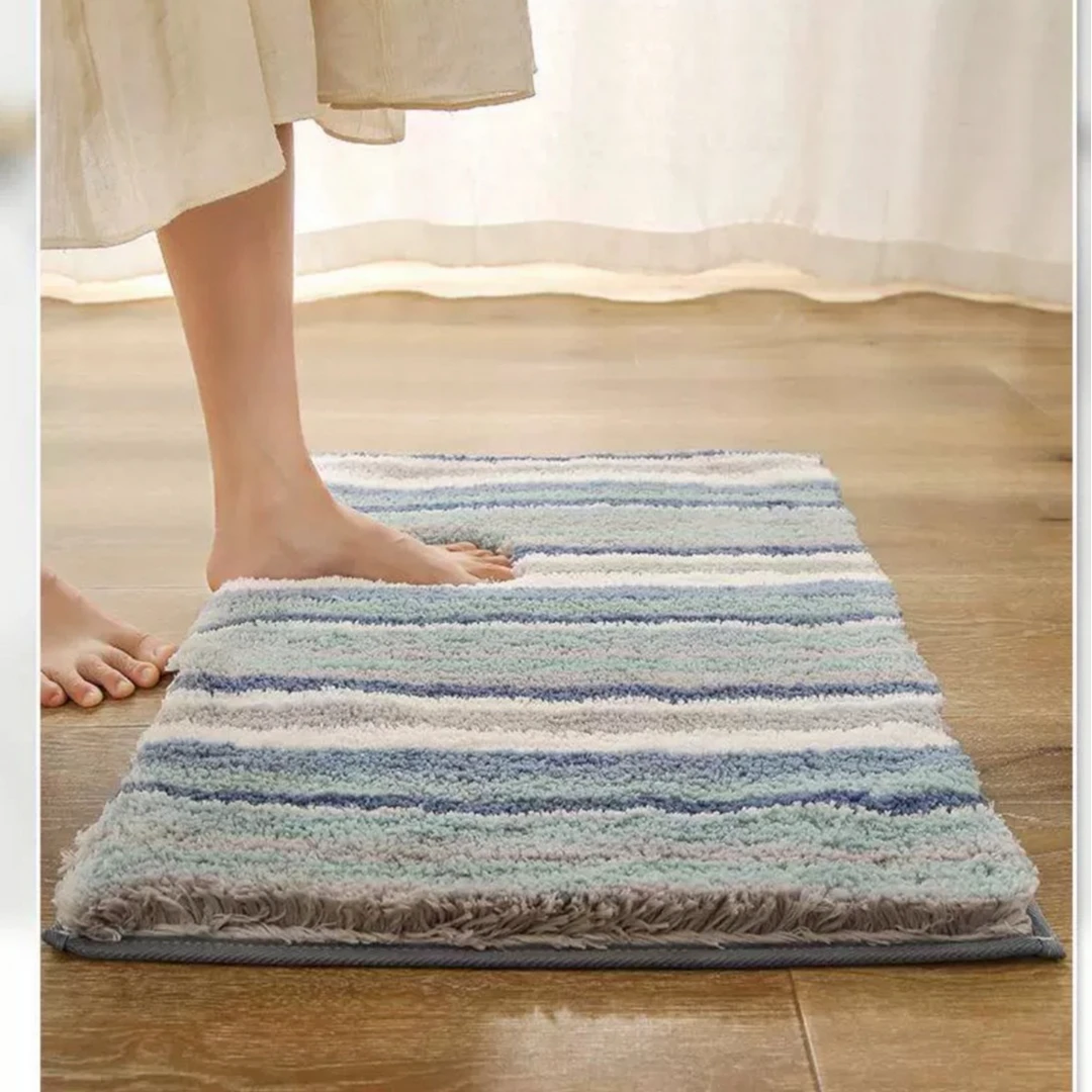 【超重工植绒镇店之宝】加厚加密淋浴房垫子【巨柔软】地毯浴室