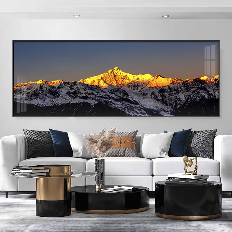 客厅装饰画背靠金山现代简约大气沙发背景墙壁家和万事兴客厅挂画