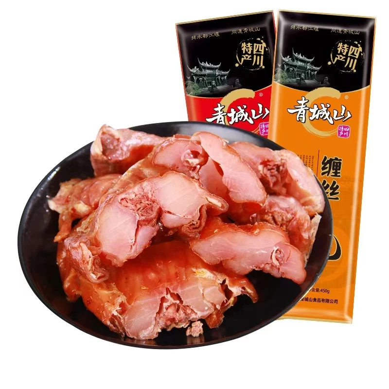青城山四川特产蚕丝兔酱香板鸭樟茶鸭跑山鸡美味腌腊制品健康产品