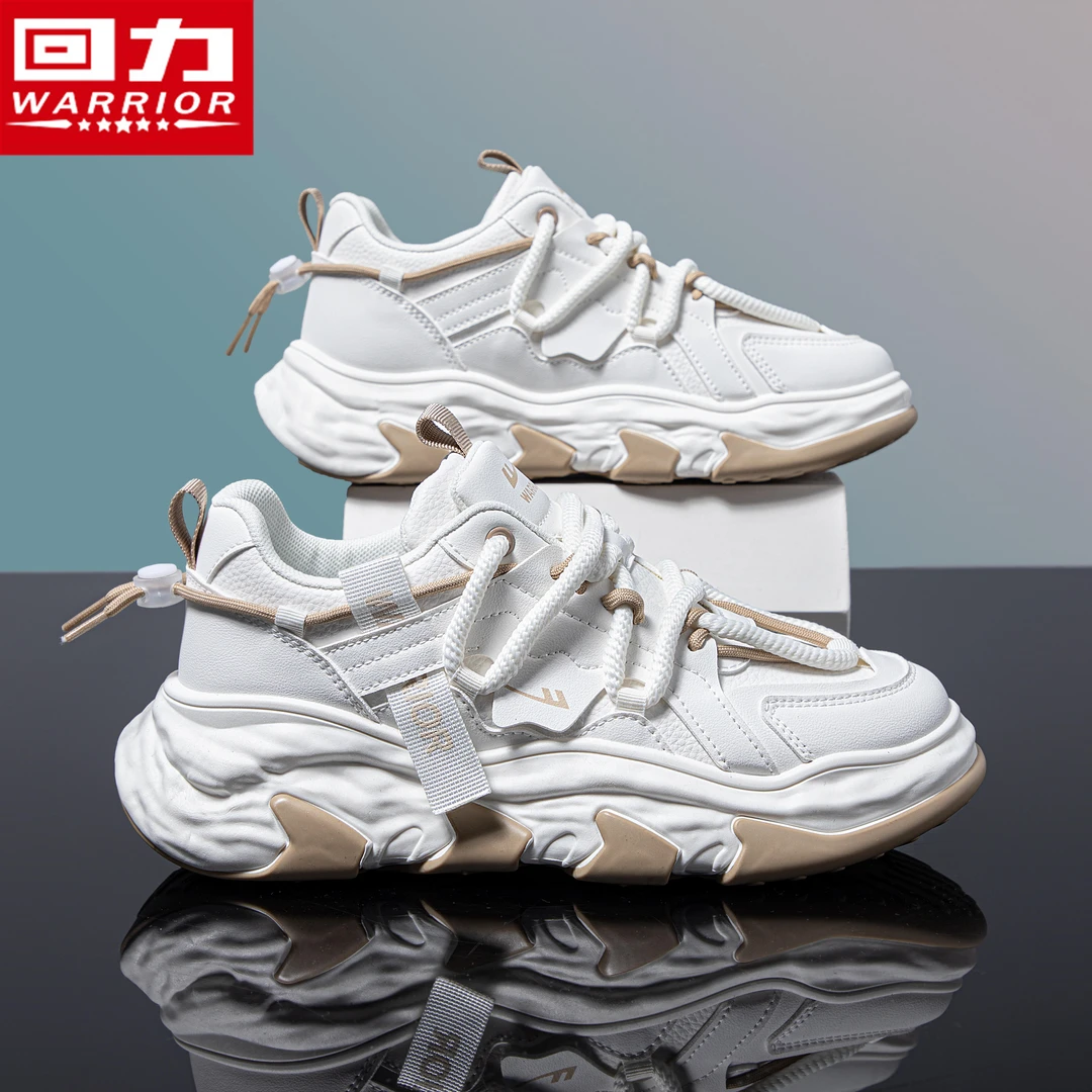 Warrior/回力2023秋季新款港风百搭男士运动复古厚底休闲老爹鞋