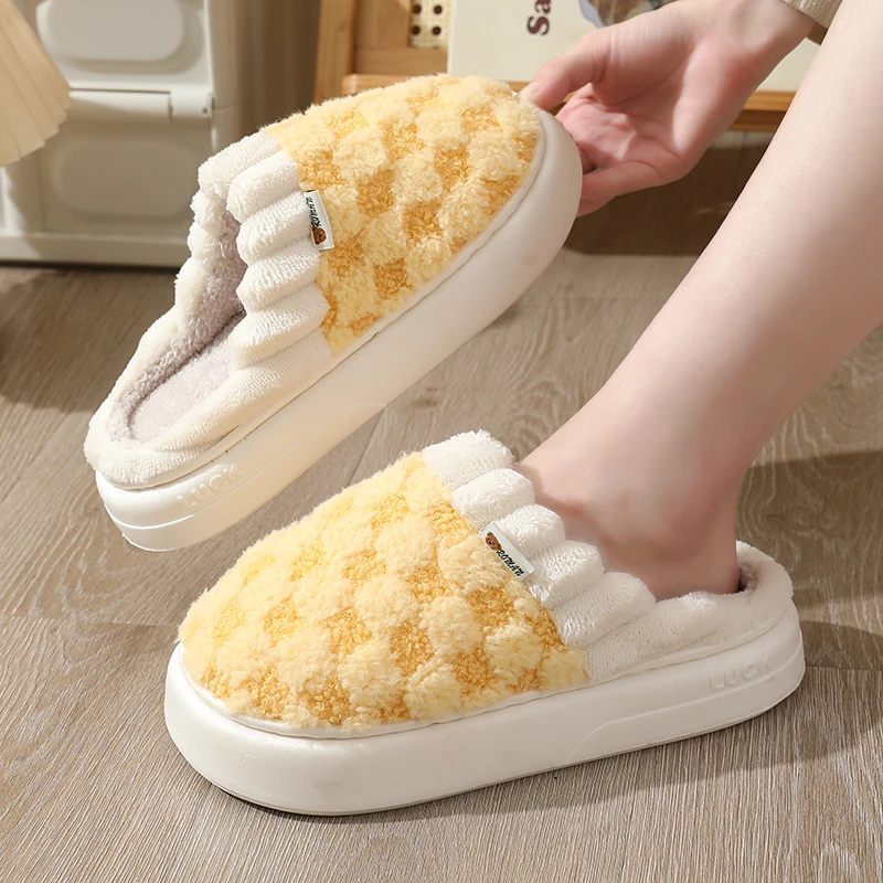 【反季亏钱福利】情侣棉拖鞋居家厚底加绒保暖冬天月子毛拖秋冬季