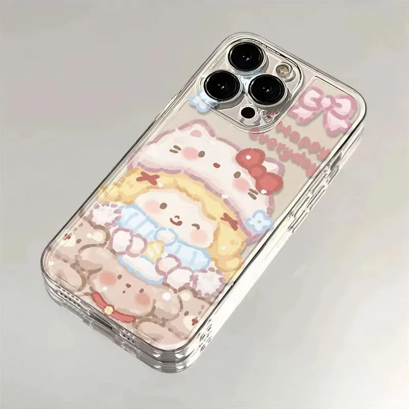 猫咪女孩适用iphone15pro/14手机壳苹果13/12/11华为vivo小米oppo