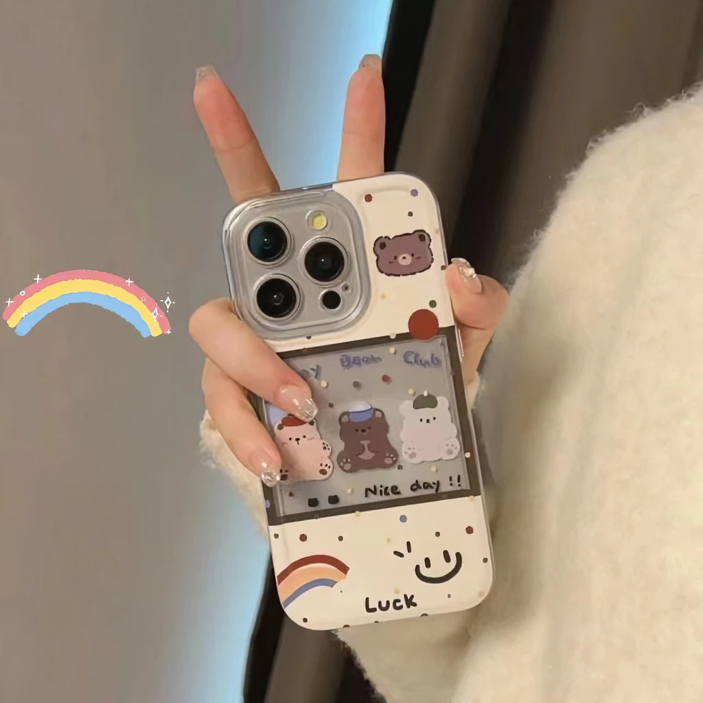 三只小熊适用iphone15pro/14手机壳苹果13/12/11华为vivo小米oppo