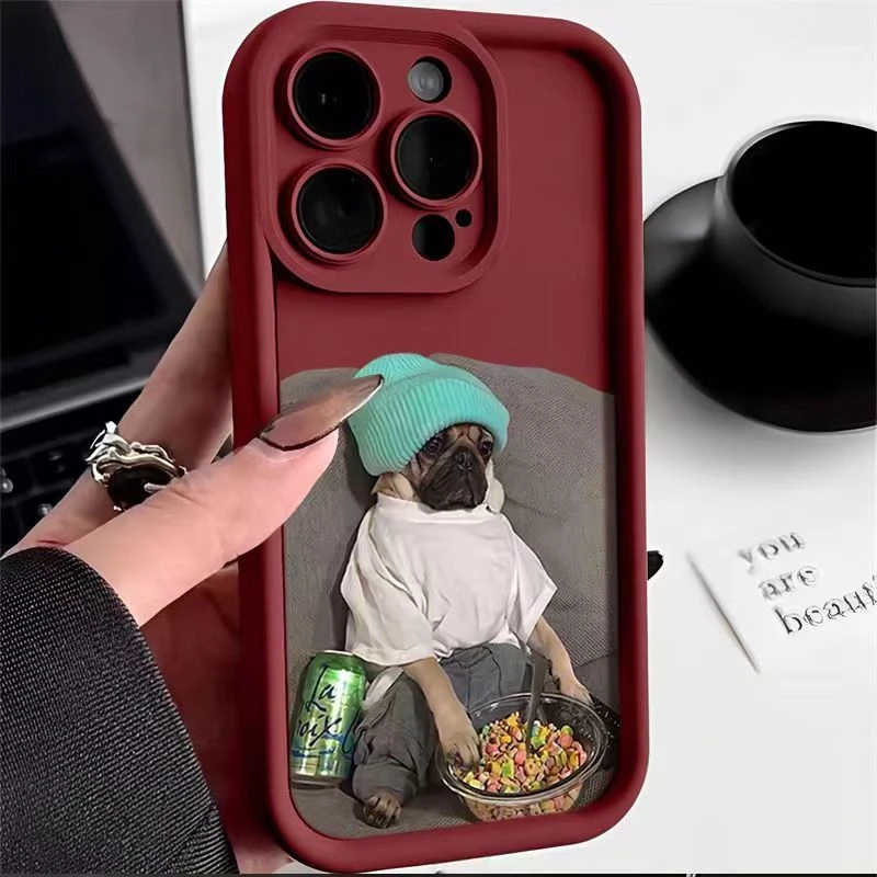 沙发狗狗适用iphone15pro/14手机壳苹果13/12/11华为vivo小米oppo