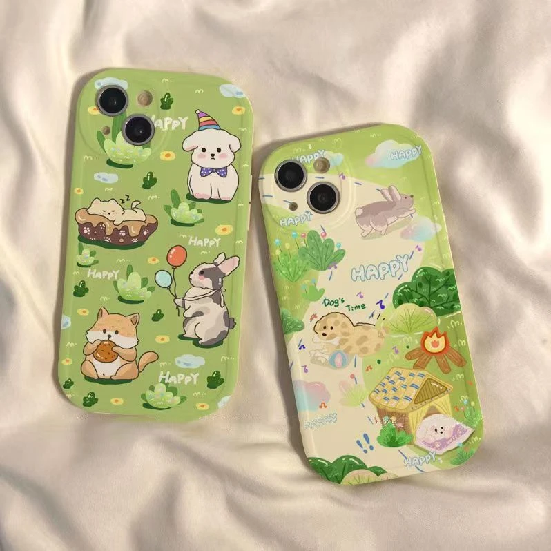 草坪动物适用iphone15pro/14手机壳苹果13/12/11华为vivo小米oppo