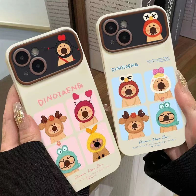 可爱椒熊适用iphone15pro/14手机壳苹果13/12/11华为vivo小米oppo