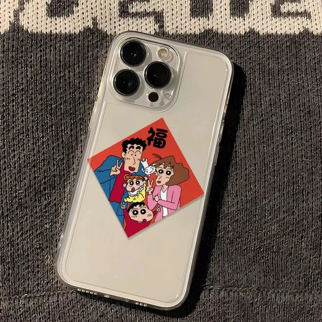 透明小新适用iphone15pro/14手机壳苹果13/12/11华为vivo小米oppo