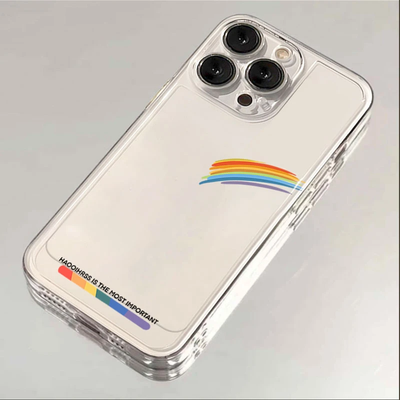 彩虹条适用iphone15pro/14手机壳苹果13/12/11华为vivo小米oppo