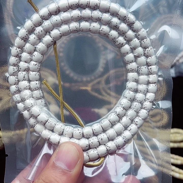 星月菩提手串7×6直切大留白长串