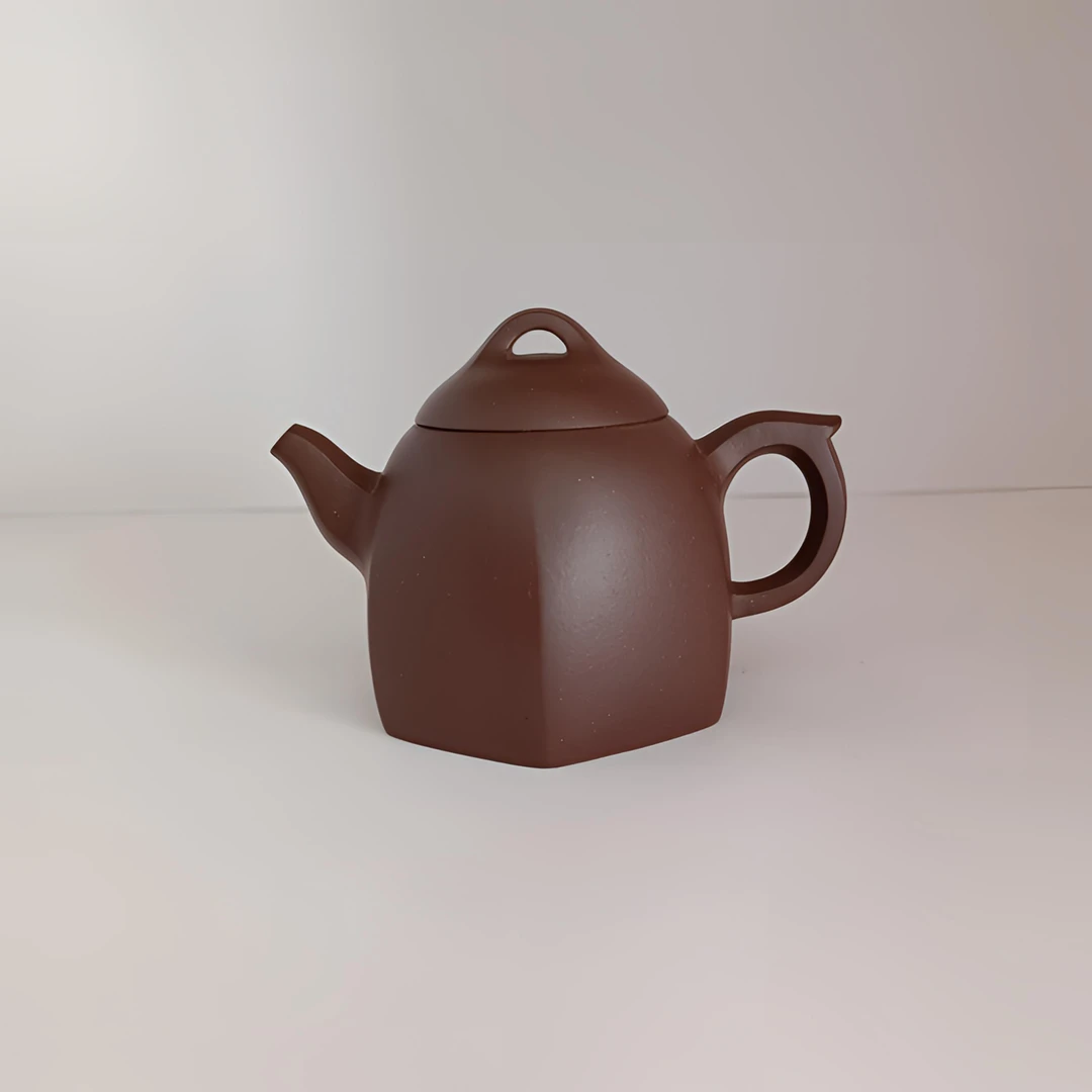 紫砂壶小容量六方秦权原矿老紫泥160cc正宗紫砂泡茶茶具