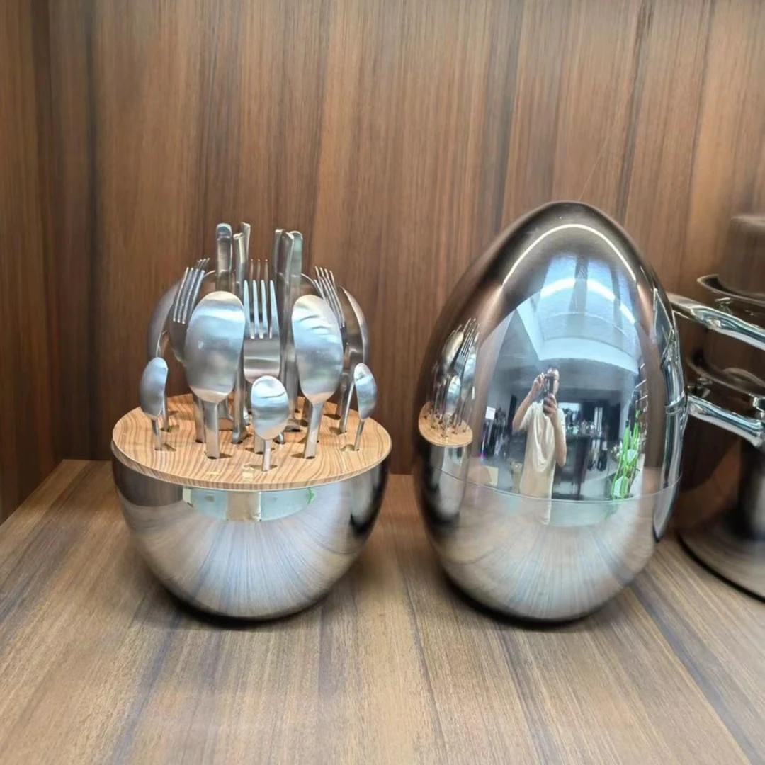 316不锈钢水果叉咖啡勺餐具蛋套装ABS外壳颜色随机