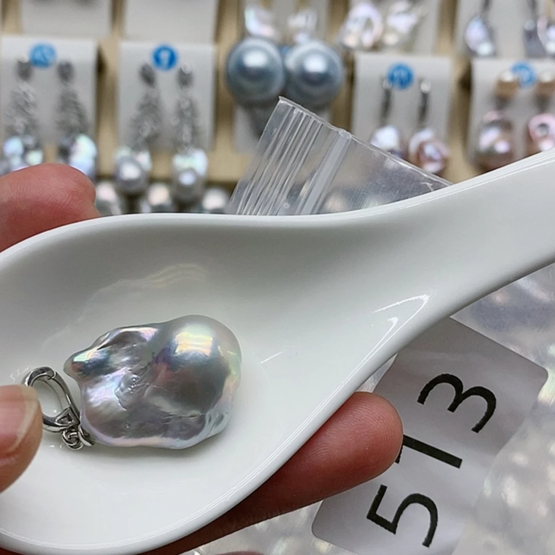 【闪购商品】淡水珍珠耳饰银S925镶嵌李*